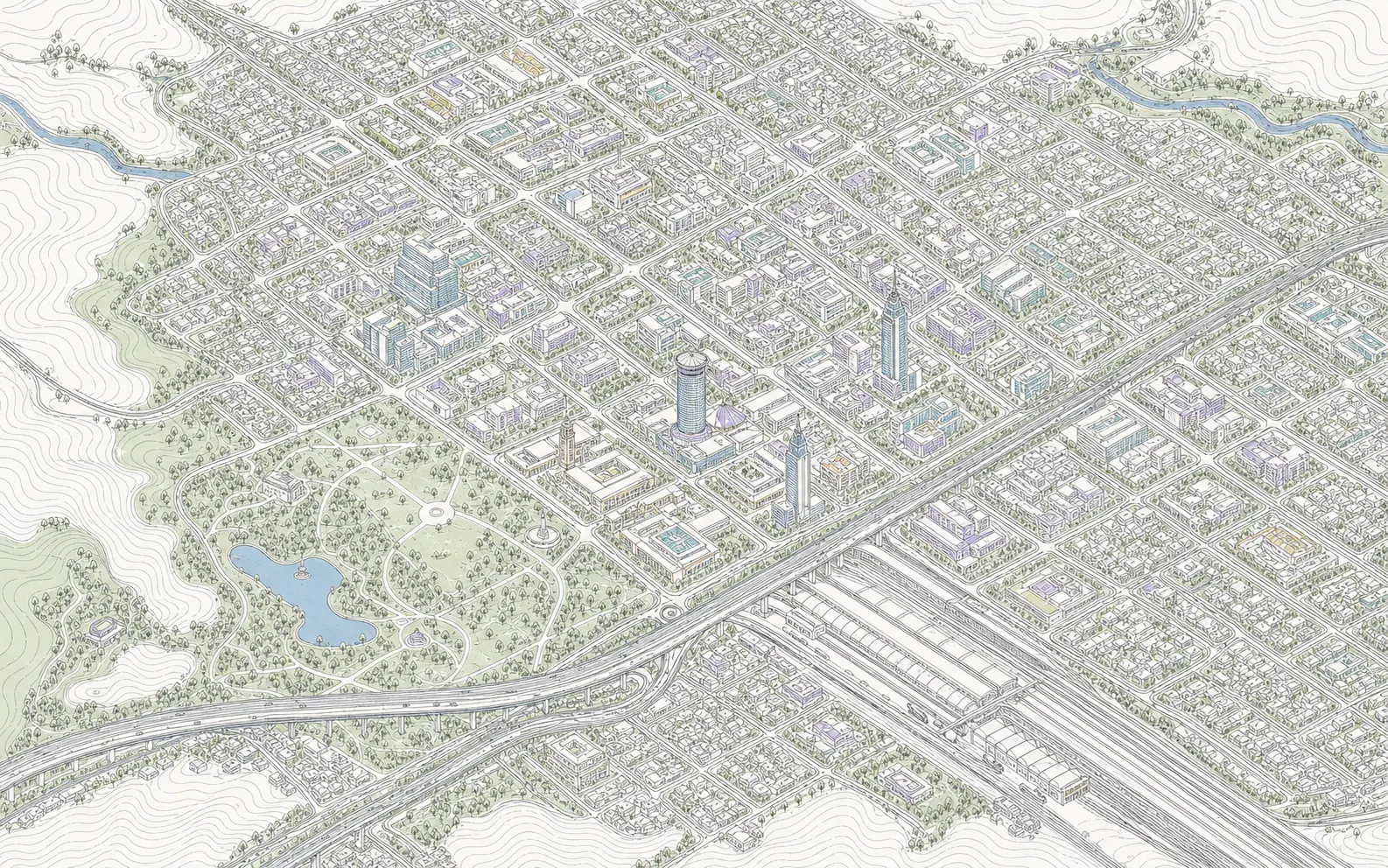 PZGL Studios map-led digital portfolio interface